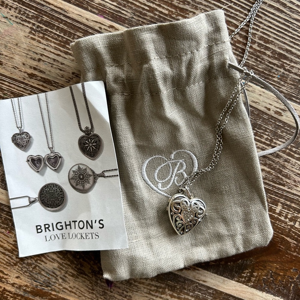 Brighton's Silver Heart Love Locket Necklace